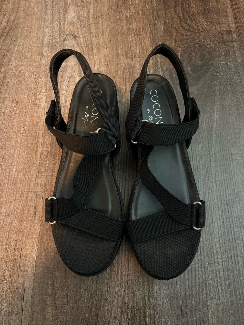 Coconuts by Matisse Black Strappy Slingback Sandals size 8